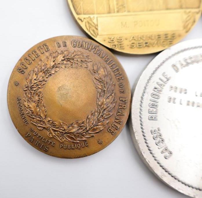 Vintage Bronze Tone Commemorative Art Medallions Lot - 12