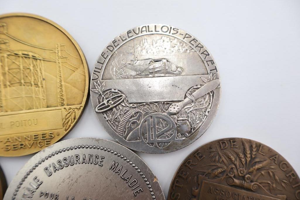 Vintage Bronze Tone Commemorative Art Medallions Lot - 9