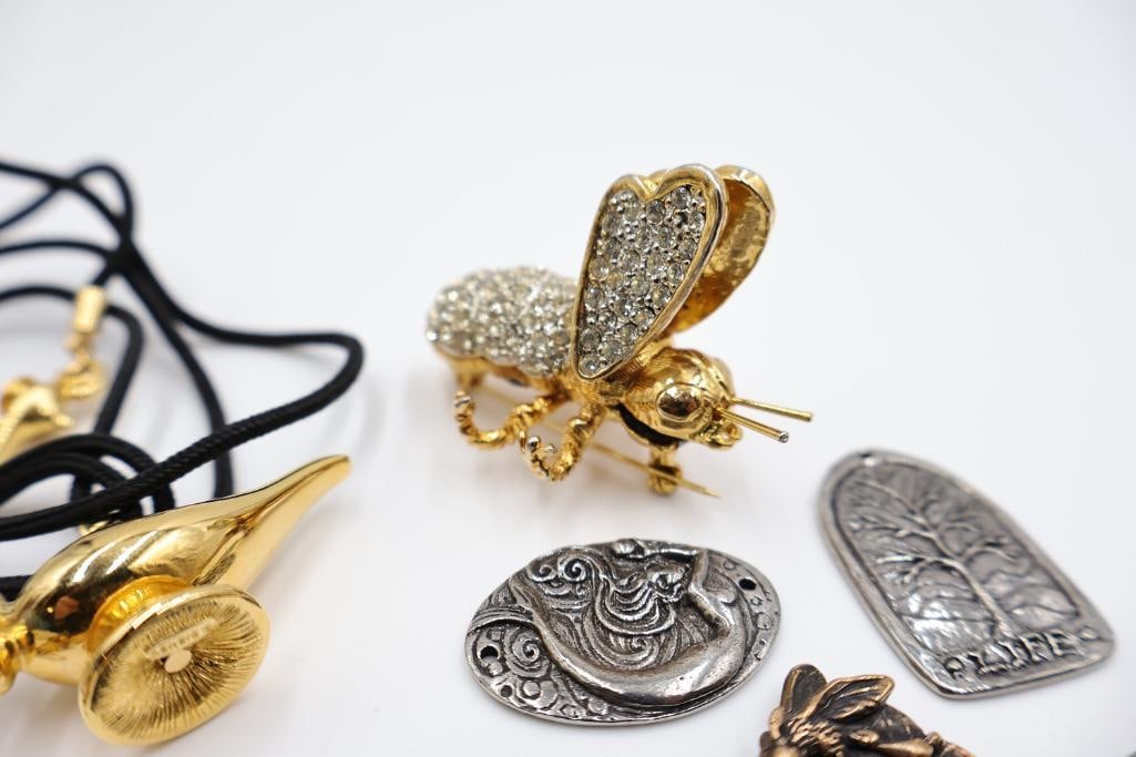 Vintage Costume Jewelry & Novelty Pendant Lot - 15