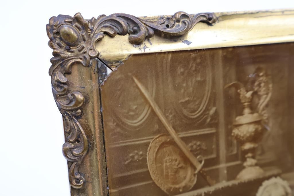 Antique Framed Photograph & Vanity Accessories Lot - 11