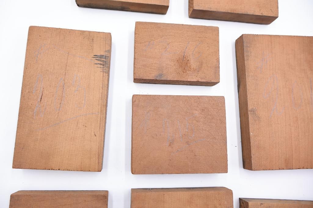 Antique Architectural Printing Blocks & Wood Stamp Collection - 12