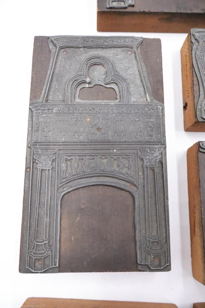 Antique Architectural Printing Blocks & Wood Stamp Collection - 5