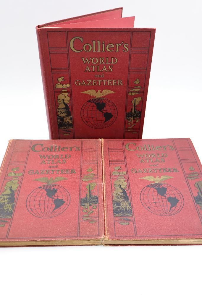 Vintage Colliers World Atlas & Gazetteer Books - 12