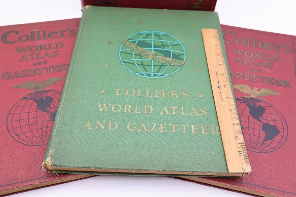 Vintage Colliers World Atlas & Gazetteer Books - 2