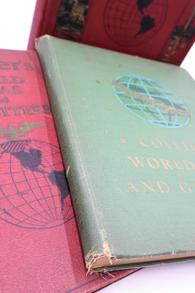 Vintage Colliers World Atlas & Gazetteer Books - 3
