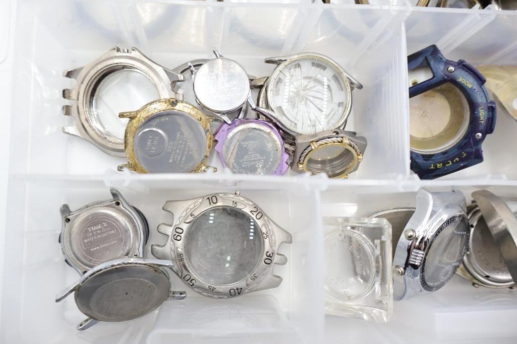 Vintage Watch Parts, Cases & Watchmaker Repair Lot - 10