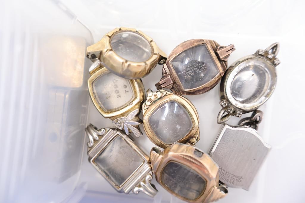 Vintage Watch Parts, Cases & Watchmaker Repair Lot - 11