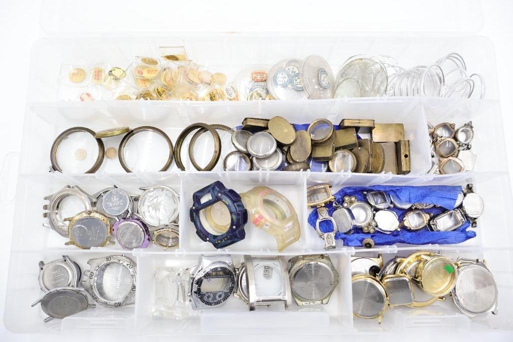 Vintage Watch Parts, Cases & Watchmaker Repair Lot (1 of 13)