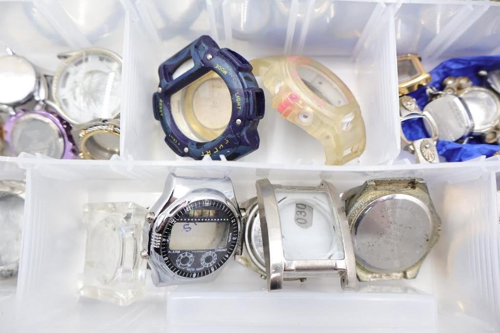 Vintage Watch Parts, Cases & Watchmaker Repair Lot - 9