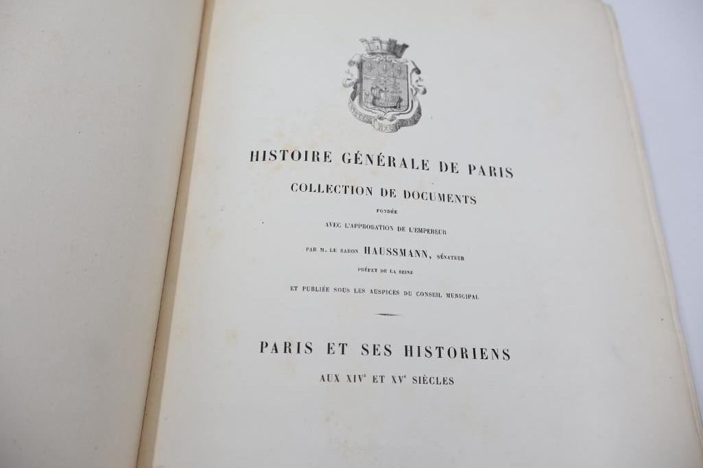 Antique French History Folio Book Paris et Ses Historiens 1867 - 11
