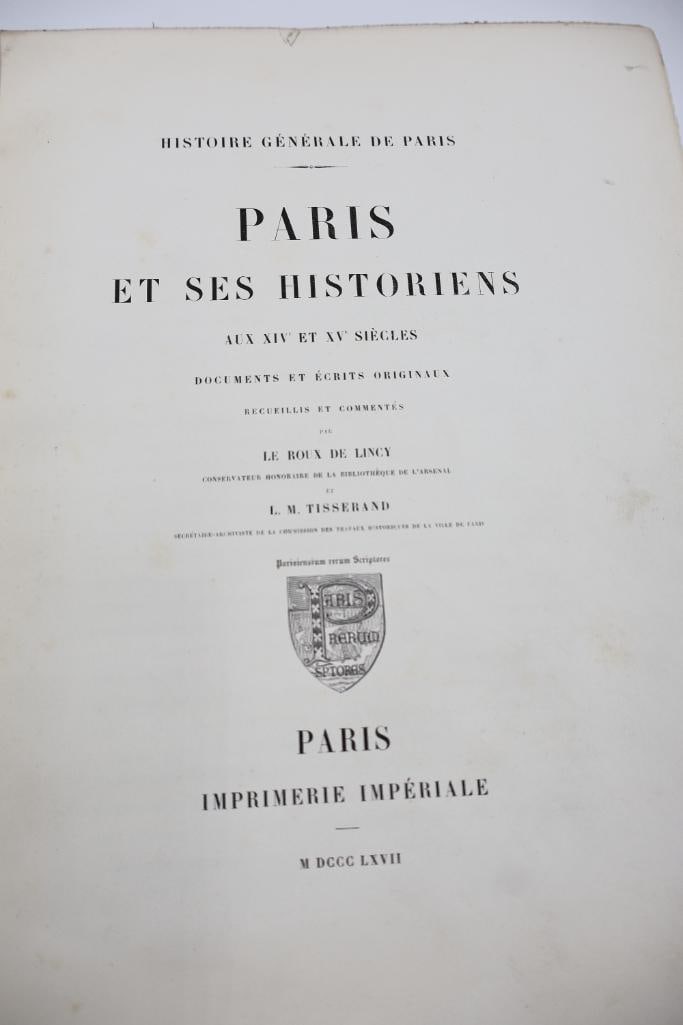 Antique French History Folio Book Paris et Ses Historiens 1867 - 13