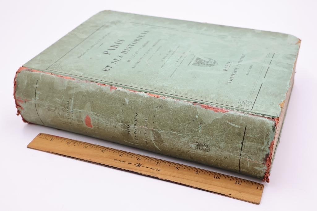 Antique French History Folio Book Paris et Ses Historiens 1867 - 2