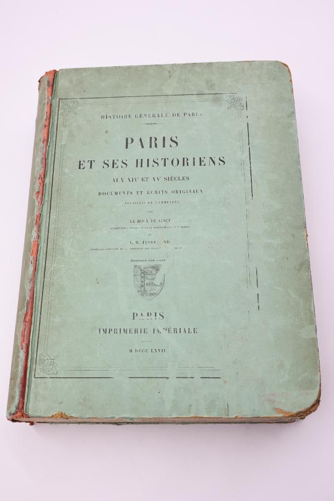 Antique French History Folio Book Paris et Ses Historiens 1867 - 3