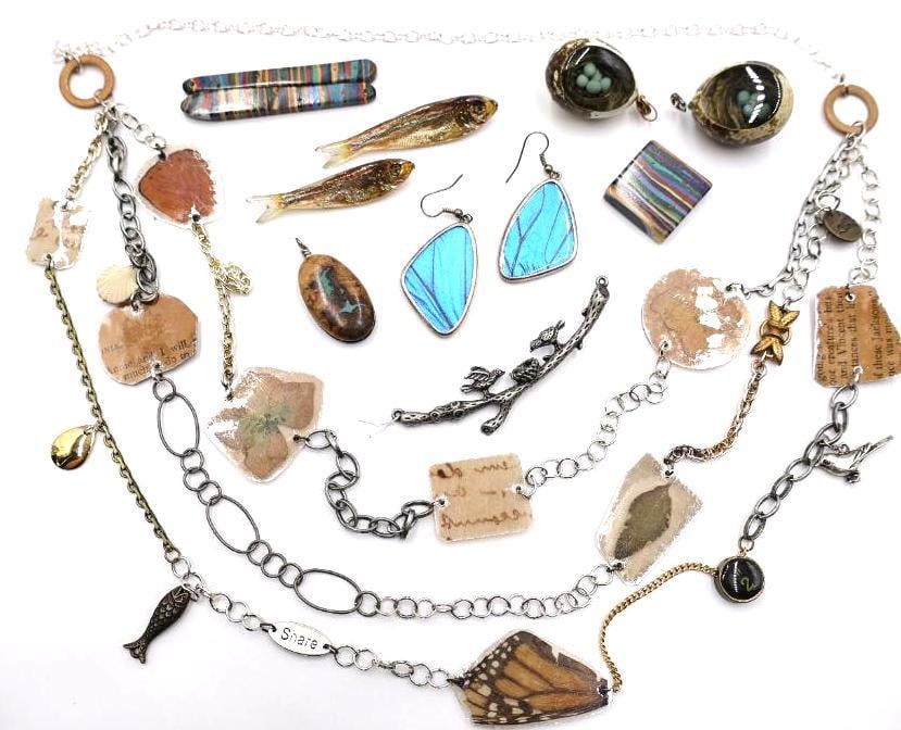 Artisan Jewelry & Mixed Media Necklace Lot (1 of 20)