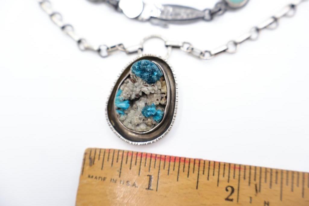 Collection of silver tone statement necklaces - 2