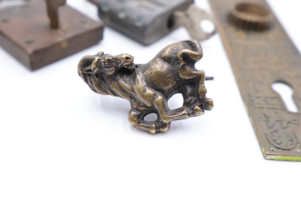 Eclectic assortment of antique and vintage architectural hardware - 11