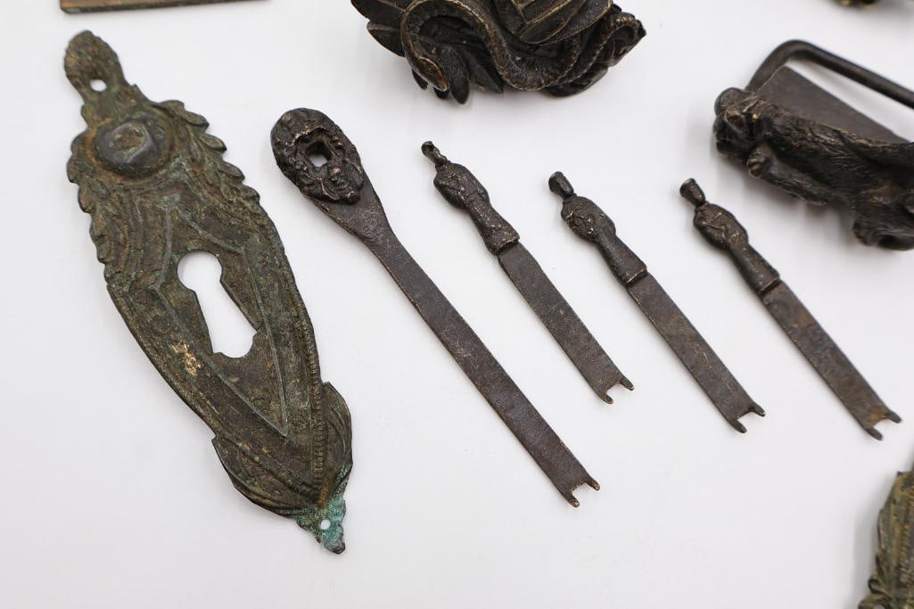 Eclectic assortment of antique and vintage architectural hardware - 2