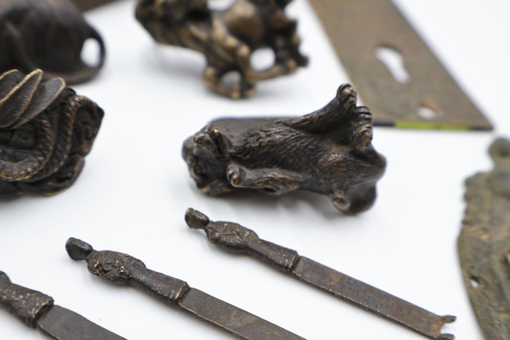Eclectic assortment of antique and vintage architectural hardware - 7