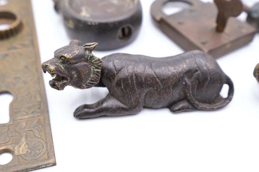 Eclectic assortment of antique and vintage architectural hardware - 9