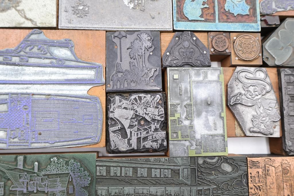 Large Collection of Vintage Printing Plates, Engraving Blocks & Letterpress Cuts - 13