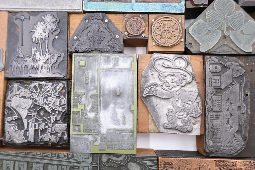 Large Collection of Vintage Printing Plates, Engraving Blocks & Letterpress Cuts - 14