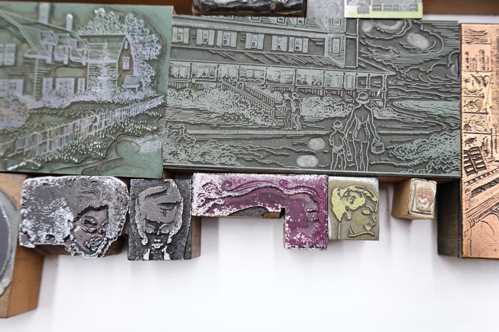 Large Collection of Vintage Printing Plates, Engraving Blocks & Letterpress Cuts - 15