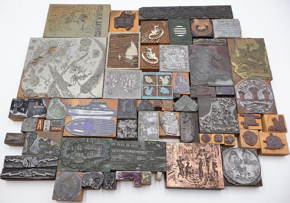 Large Collection of Vintage Printing Plates, Engraving Blocks & Letterpress Cuts (1 of 17)