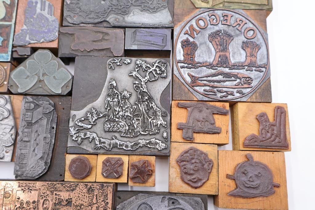 Large Collection of Vintage Printing Plates, Engraving Blocks & Letterpress Cuts - 4