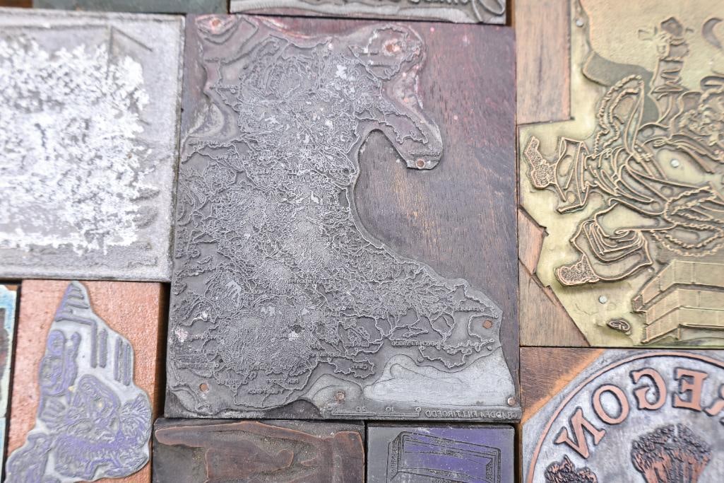 Large Collection of Vintage Printing Plates, Engraving Blocks & Letterpress Cuts - 6