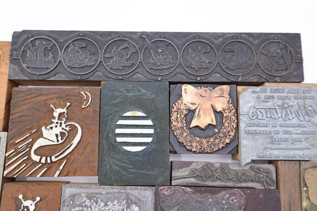 Large Collection of Vintage Printing Plates, Engraving Blocks & Letterpress Cuts - 8