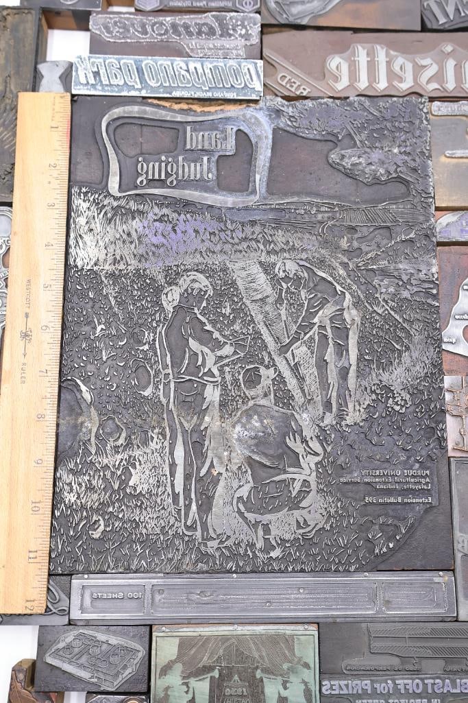 Vintage Letterpress Printing Blocks, Advertising Plates & Engraving Dies Collection - 15