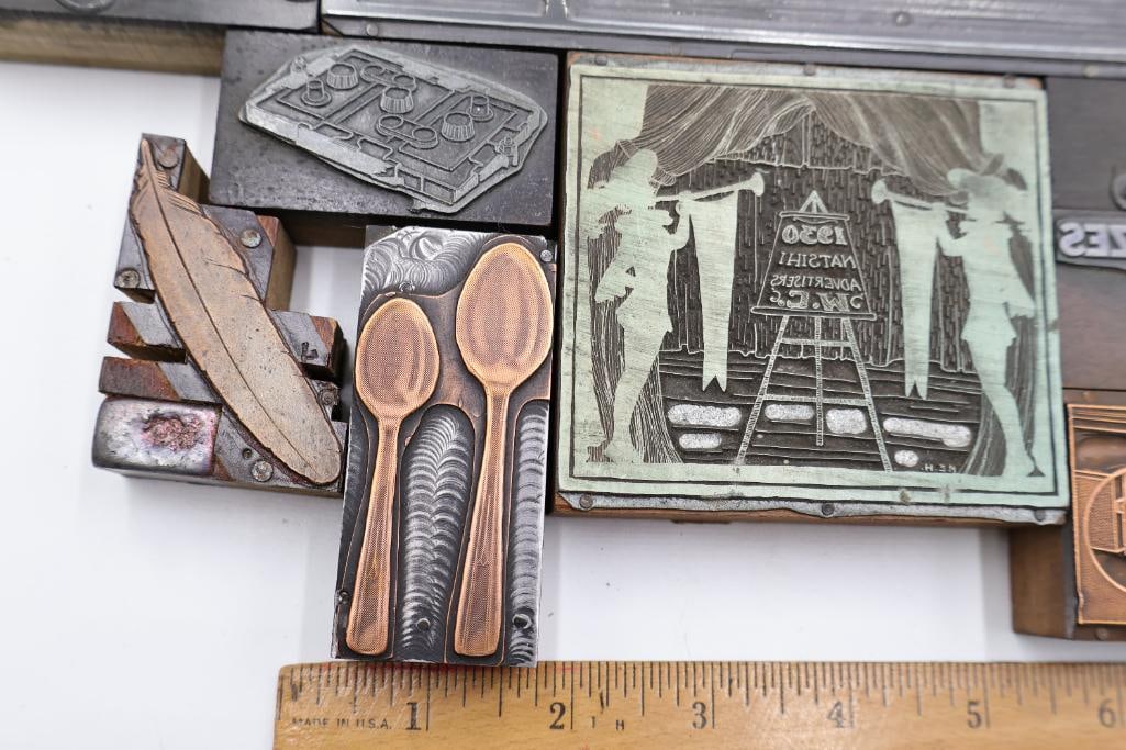 Vintage Letterpress Printing Blocks, Advertising Plates & Engraving Dies Collection - 2