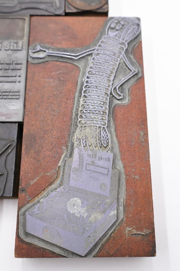 Vintage Letterpress Printing Blocks, Advertising Plates & Engraving Dies Collection - 5