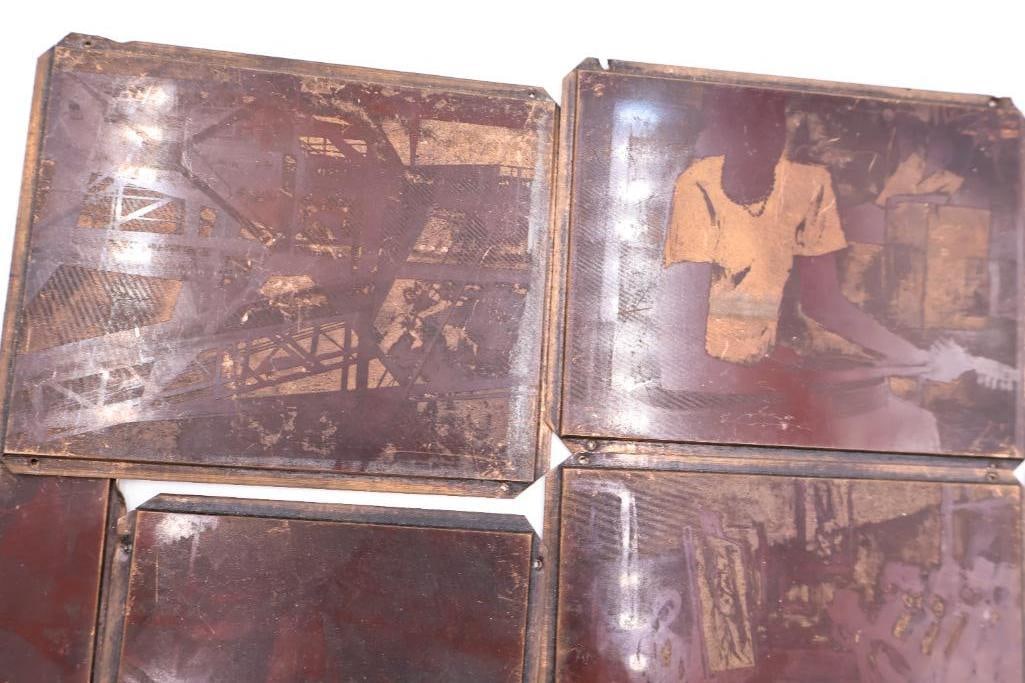 Collection of Antique Copperplate Etchings & Printing Plates - 11