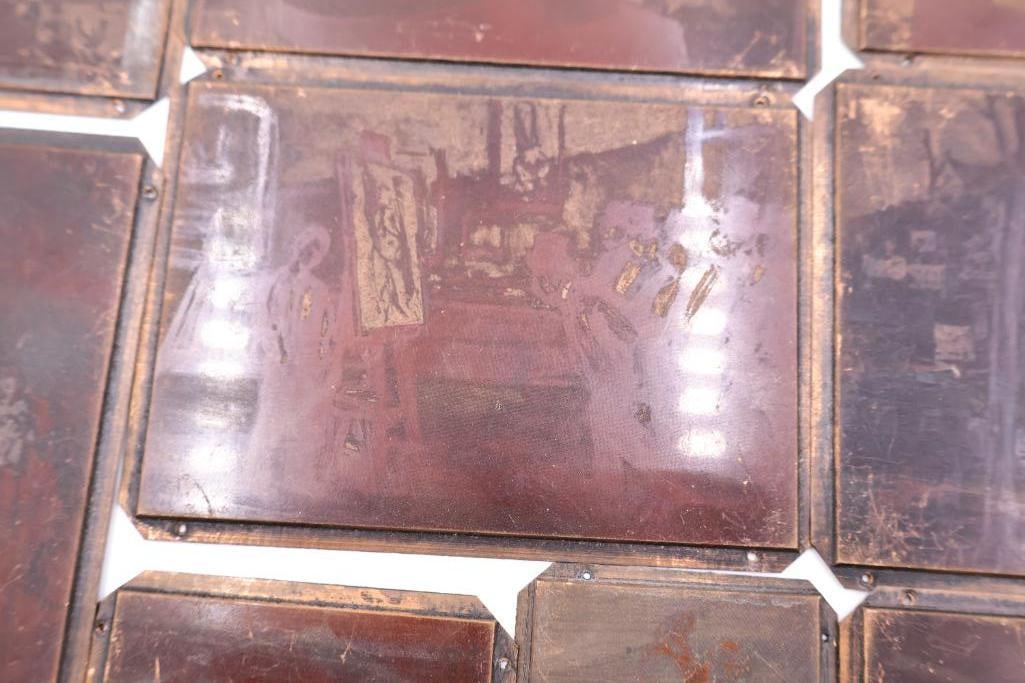 Collection of Antique Copperplate Etchings & Printing Plates - 12
