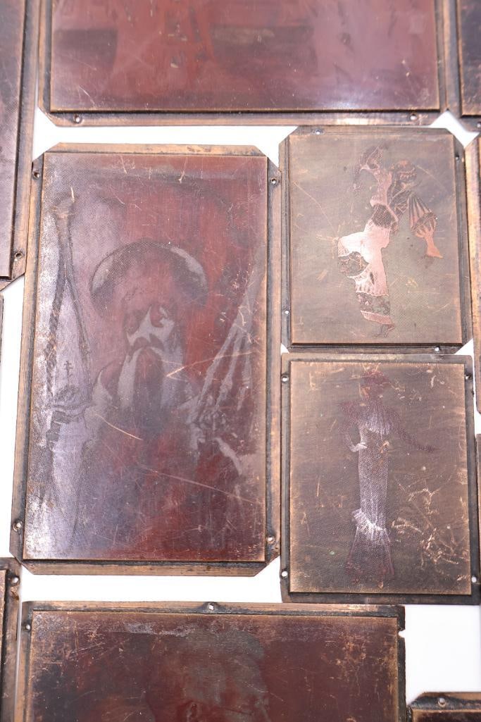 Collection of Antique Copperplate Etchings & Printing Plates - 13