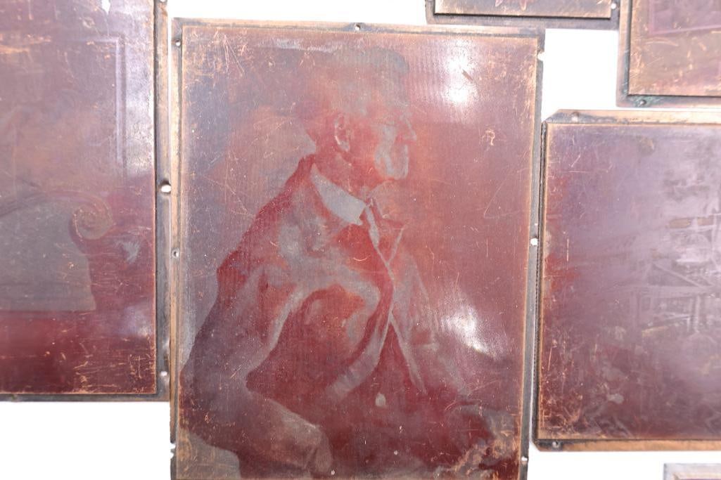 Collection of Antique Copperplate Etchings & Printing Plates - 14