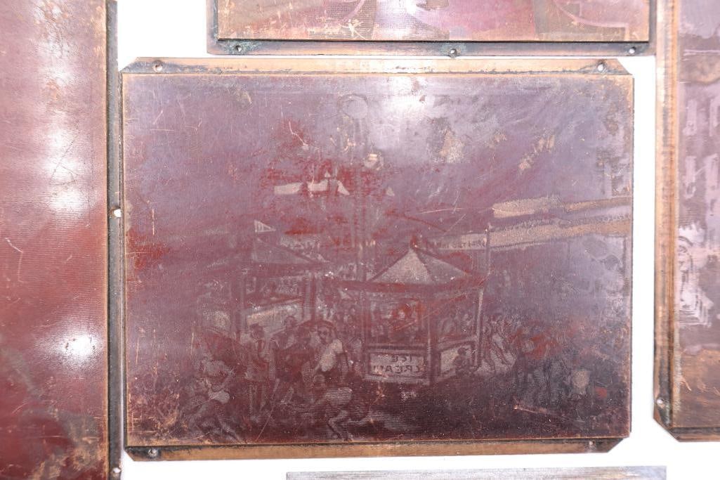 Collection of Antique Copperplate Etchings & Printing Plates - 15
