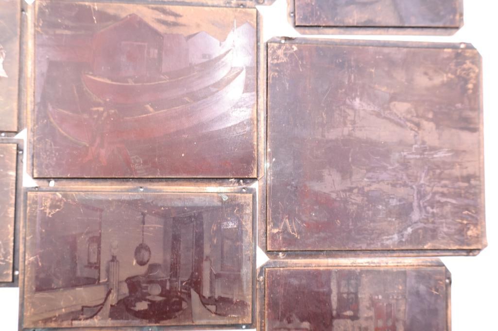 Collection of Antique Copperplate Etchings & Printing Plates - 17