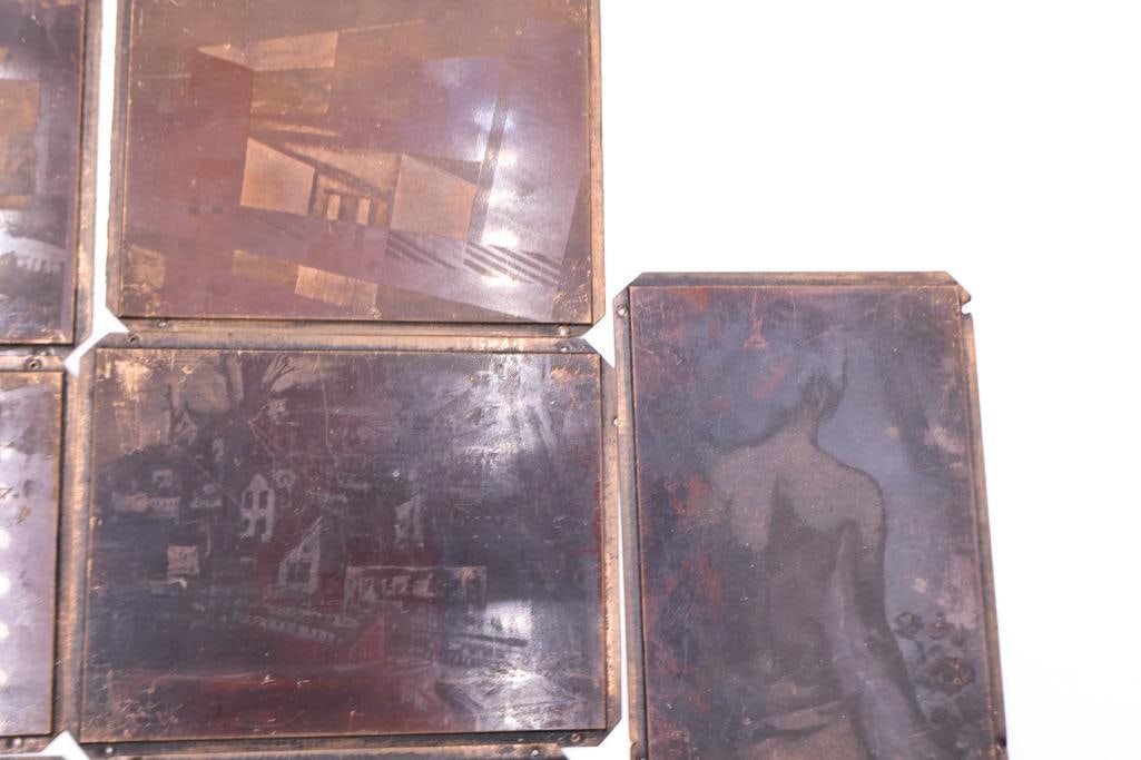Collection of Antique Copperplate Etchings & Printing Plates - 18