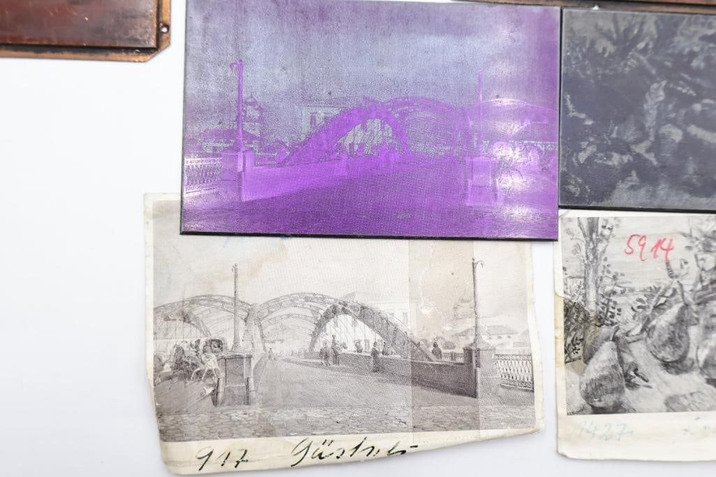 Collection of Antique Copperplate Etchings & Printing Plates - 3