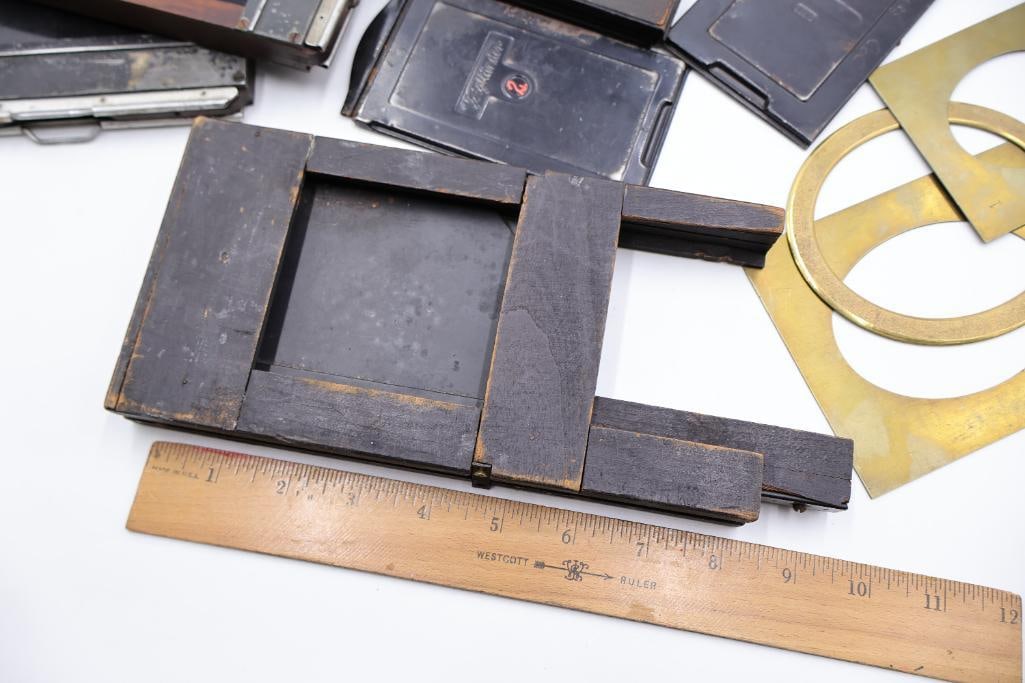 Antique Photography Darkroom Equipment & Plate Holders Collection - 2
