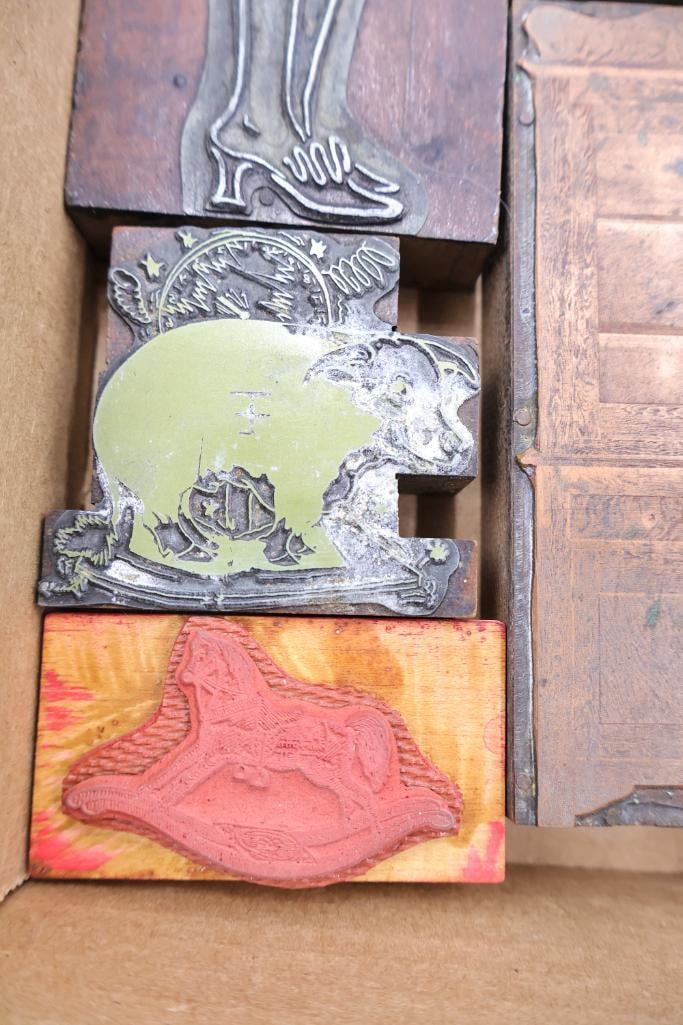 Large Collection of Vintage Printing Plates, Letterpress Blocks & Engraved Dies - 5
