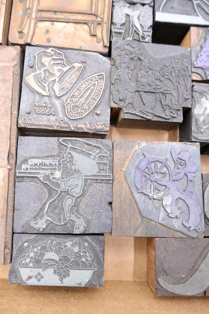 Large Collection of Vintage Printing Plates, Letterpress Blocks & Engraved Dies - 6
