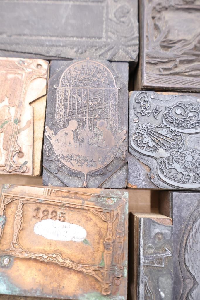 Large Collection of Vintage Printing Plates, Letterpress Blocks & Engraved Dies - 8