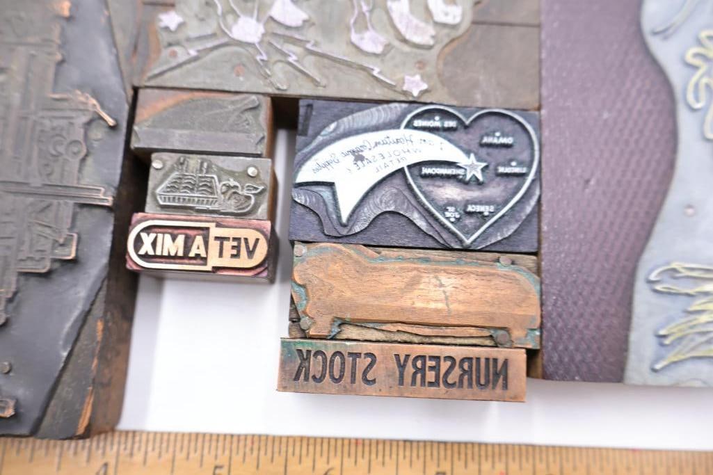 Vintage Printing Plates, Engraving Blocks & Letterpress Advertising Cuts - 3