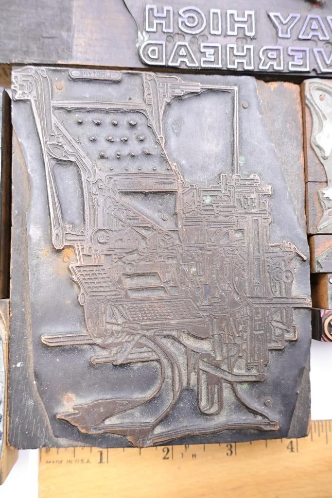 Vintage Printing Plates, Engraving Blocks & Letterpress Advertising Cuts - 4