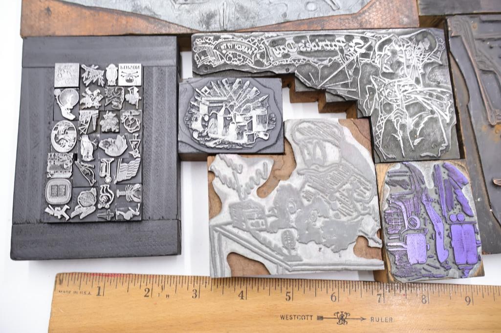 Vintage Printing Plates, Engraving Blocks & Letterpress Advertising Cuts - 5