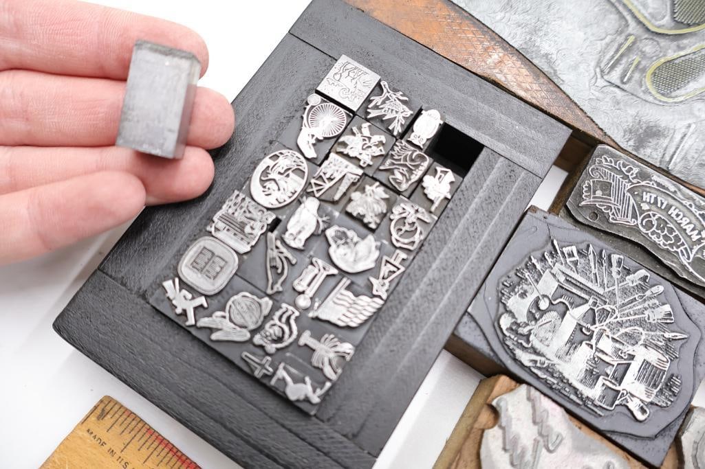 Vintage Printing Plates, Engraving Blocks & Letterpress Advertising Cuts - 6