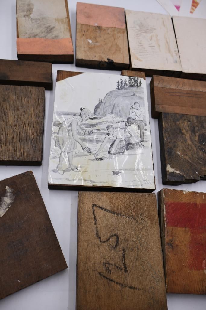 Large Collection of Antique Copper Printing Plates, Engraving Blocks & Letterpress Dies - 14